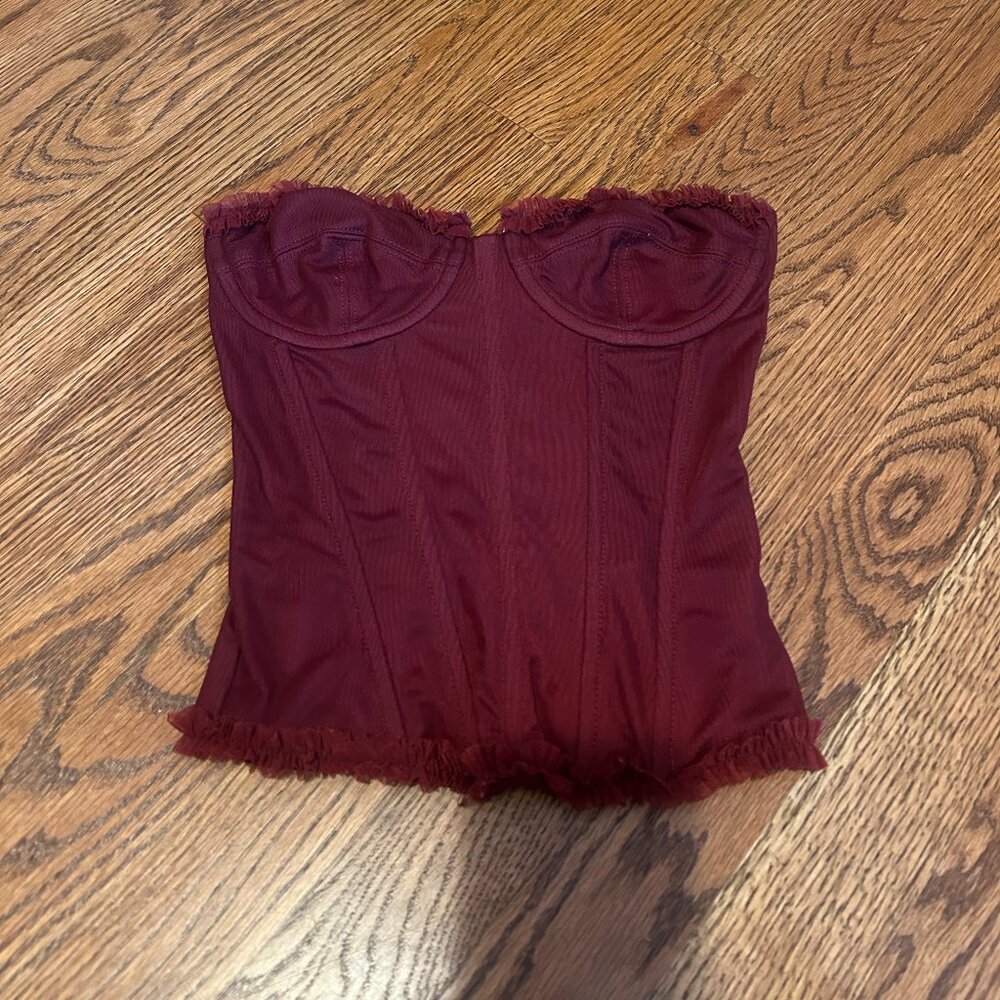 EDIKTED maroon corset top